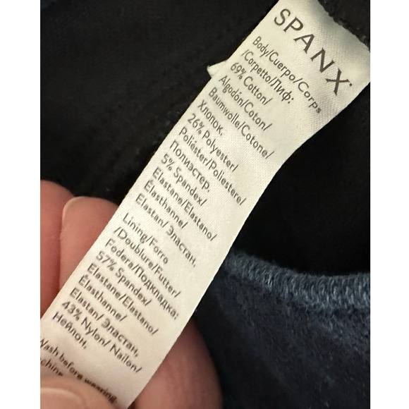 Spanx Jean-ish Ankle Twilight Rinse Leggings Size M Elastic Waist Pull On - Picture 7 of 10